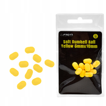 Super wyporne Kulki Soft Dumbell Imitacja 6x10 mm żółte 10 sztuk