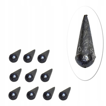 Ołów CIĘŻAREK ŁEZKA SMUKŁA PRZELOTOWA 0,7g x10szt