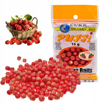Puffi przynęta CUKK 15g pływające chrupki Truskawk