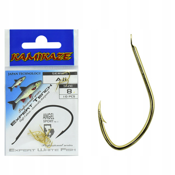 Haczyk Haczyki KAMIKAZE AJI Nr 8 (10szt) złote