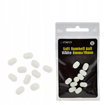 Super wyporne Kulki Soft Dumbell Imitacja 6x10 mm Białe 10 sztuk