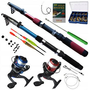 ZESTAW WĘDKARSKI 2 x Wędka 2 x Kołowrotek GRATISY