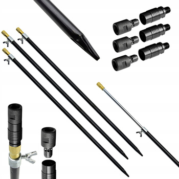 Zestaw sztyc i szybkozłączek 3 x sztyca 54-95 cm 3 x szybkozłączka
