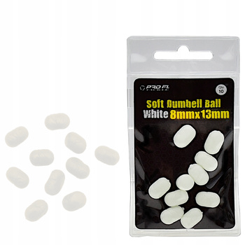 Super wyporne Kulki Soft Dumbell Imitacja 8x13 mm Białe 10 sztuk