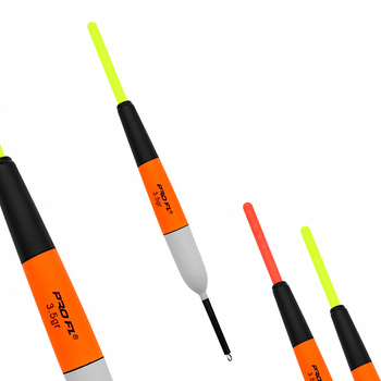 Spławik przelotowy PRO FL 3,5g 16,4cm na świetlik czerwony lub żółty czubek