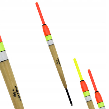 Spławik przelotowy PRO FL 4g 18,4 cm na świetlik czerwony lub żółty czubek