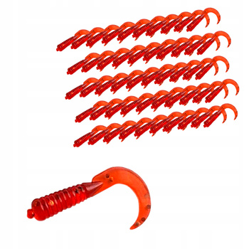 Zestaw 50 sztuk Guma Twister 3cm na okonia pstrąga