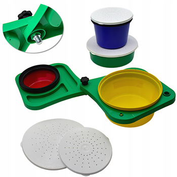 Składana PALETA z gwintem + 4 X POJEMNIK ANPLAST