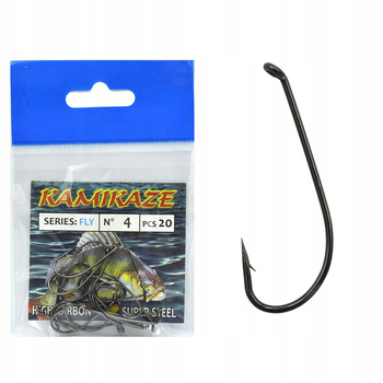 Haczyk Haczyki KAMIKAZE FLY Nr 4 (20szt) b. nickel