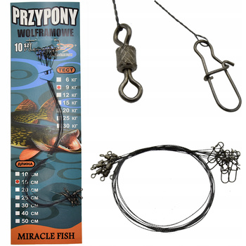 PRZYPONY WOLFRAMOWE 15 cm 9 kg - 10 sztuk