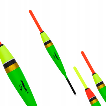 Spławik przelotowy PRO FL 3,5g 15,5cm na świetlik czerwony lub żółty czubek