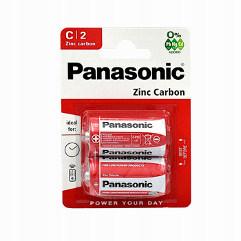 Baterie Cynkowo-węglowe Panasonic C (R14) 2 szt.