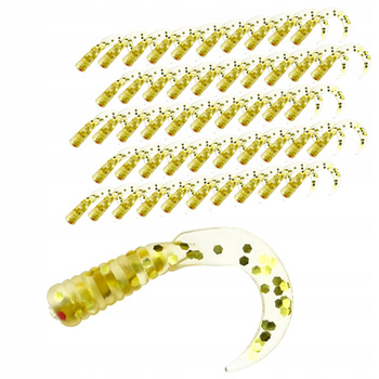 Zestaw 50 sztuk Guma Twister 3cm na okonia pstrąga