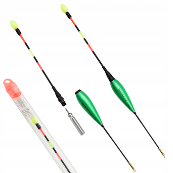 SPŁAWIK świecący LED na Baterie przelotowy plus TUBA wyporność 3 g |23,5 cm