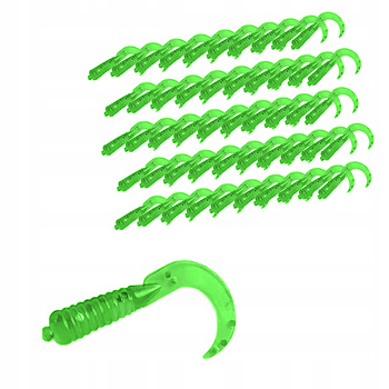 Zestaw 50 sztuk Guma Twister 3cm na okonia pstrąga
