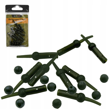 Zestaw Łącznik ochraniacz gumowy + koraliki 10 szt