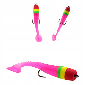 Przynęta Gumowa EVA 7-8 cm kotwiczka łopatkowy ogon okoń sandacz szczupak